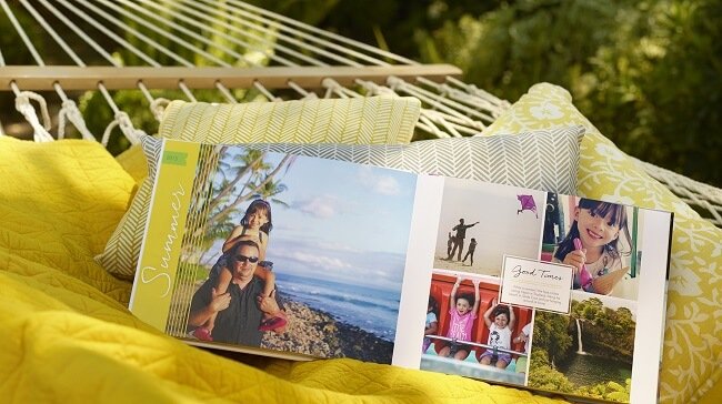 custom vacation photo book with digital photo book collage photos