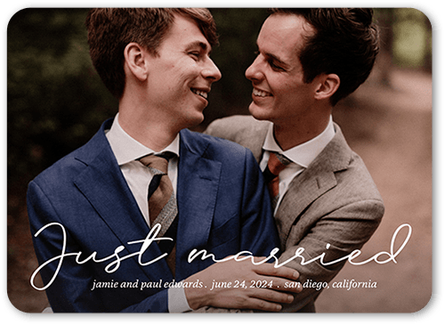 extended expression wedding announcement card landscape