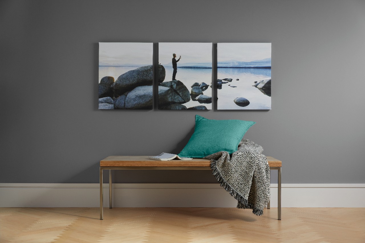 panoramic wall art is perfect for displaying family portraits or vacation photos