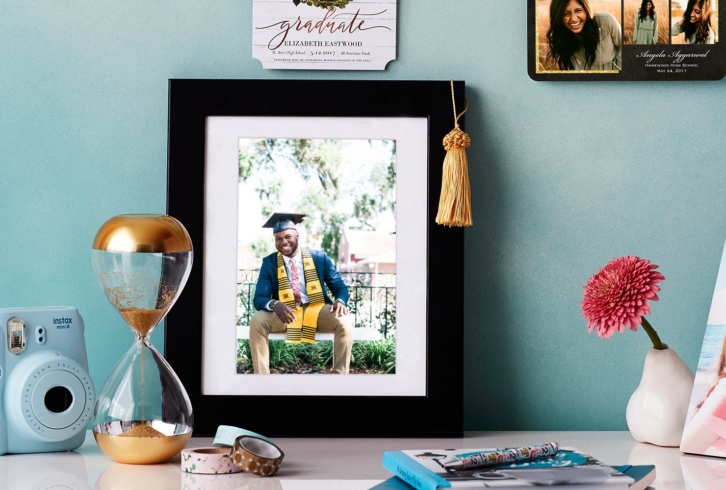 Graduation photo in frame