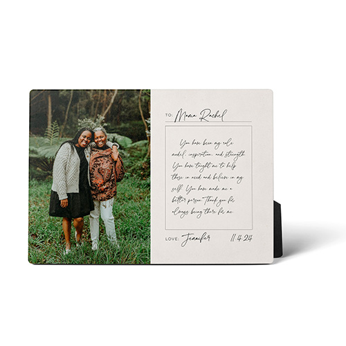 custom picture plaque with note for mom