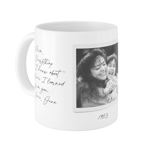 photo mug with note for mom