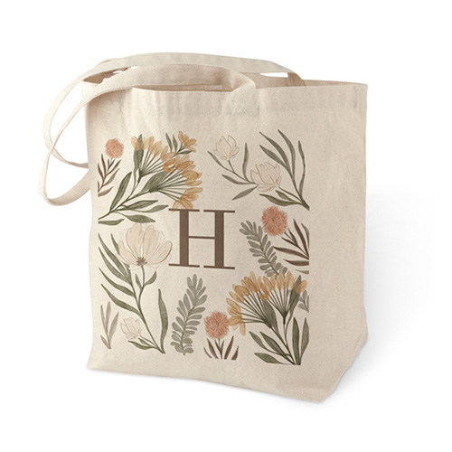 monogrammed tote bag