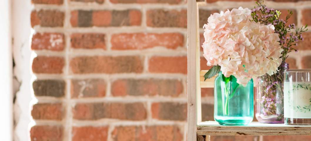 mason jar on shelf