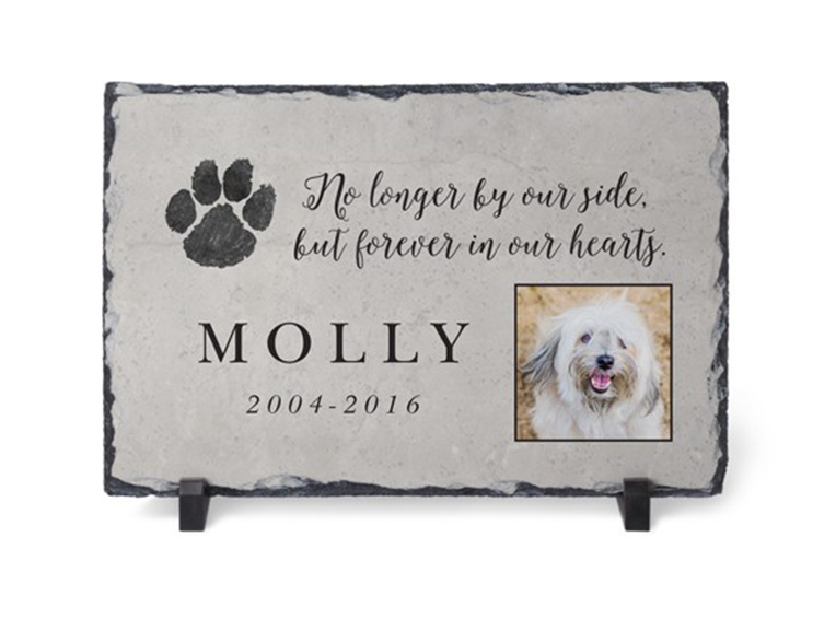 dog memorial slate plaque