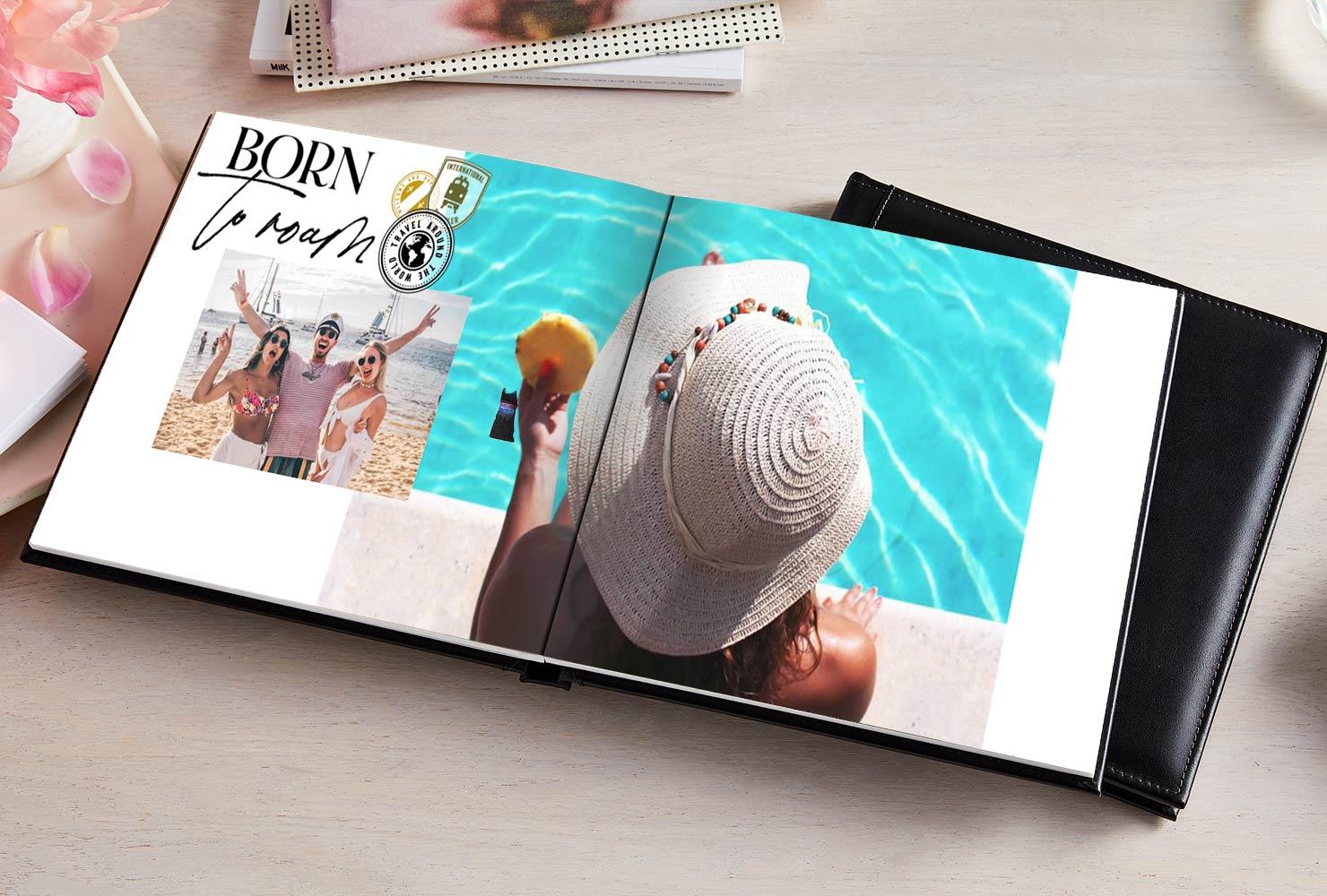 Vacation themed photo book.