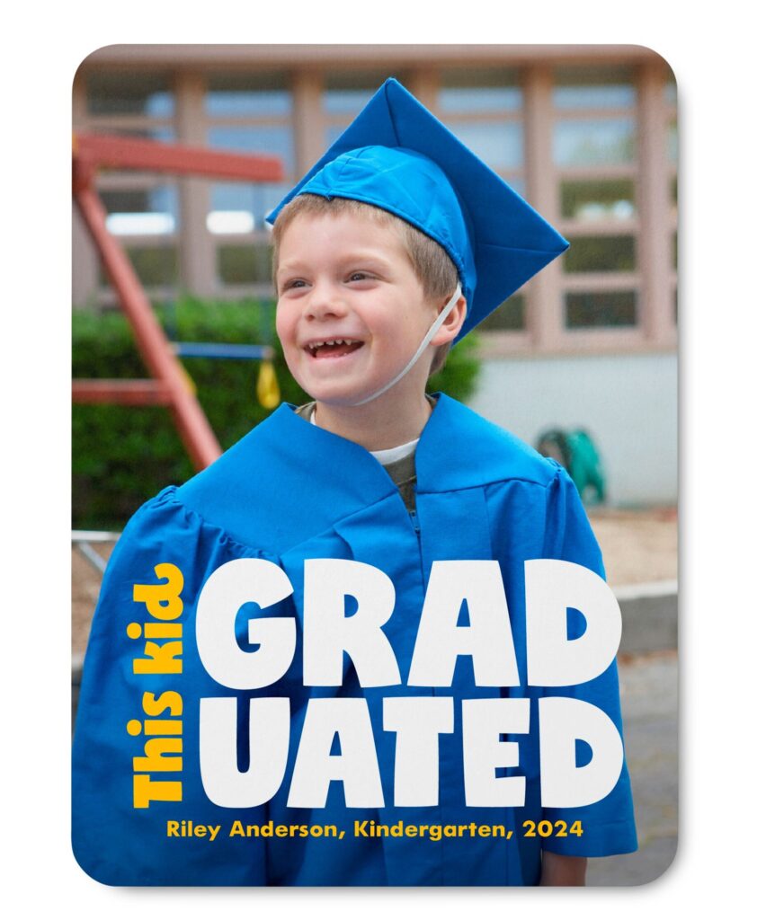 kindergarten graduation announcement