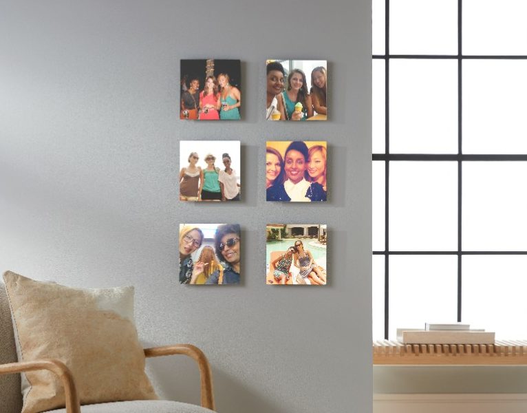 photo tile gallery wall ideas