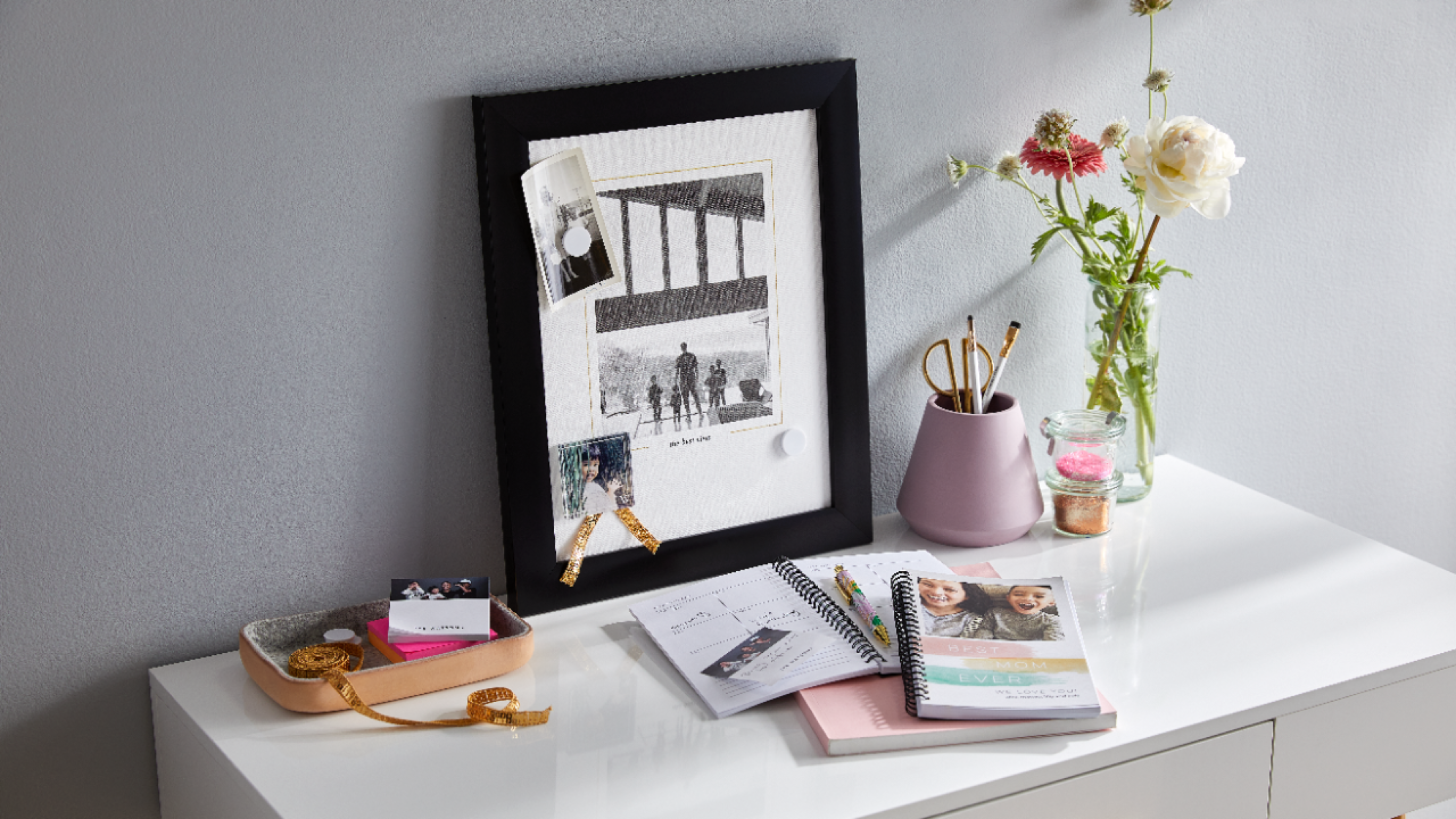 Personalized post its notes with a customized monthly planner 