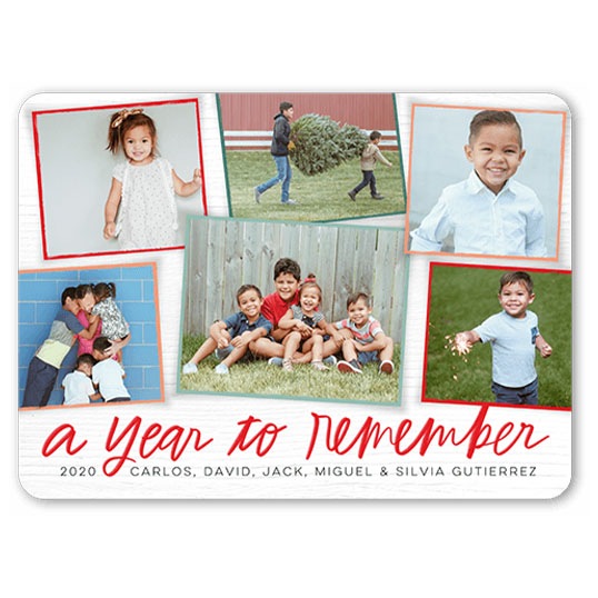 Treasured year new years card with kids