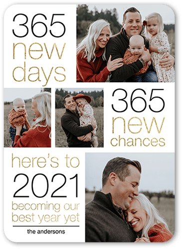 New chances new years card with uplifting message for the upcoming year