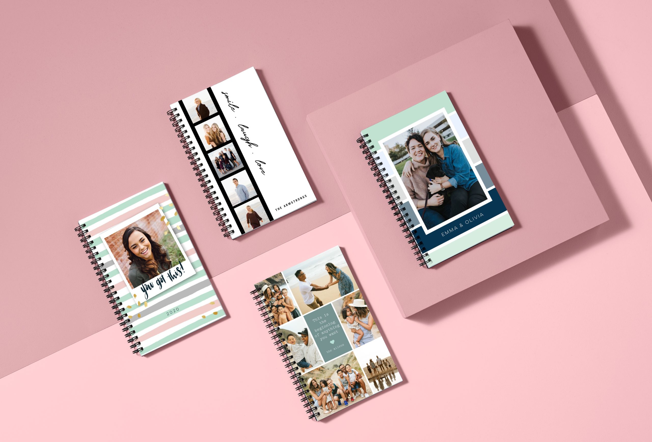 Custom notebooks for a Christmas gift for moms