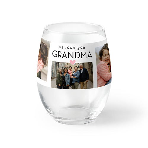 custom wine glass for grandma