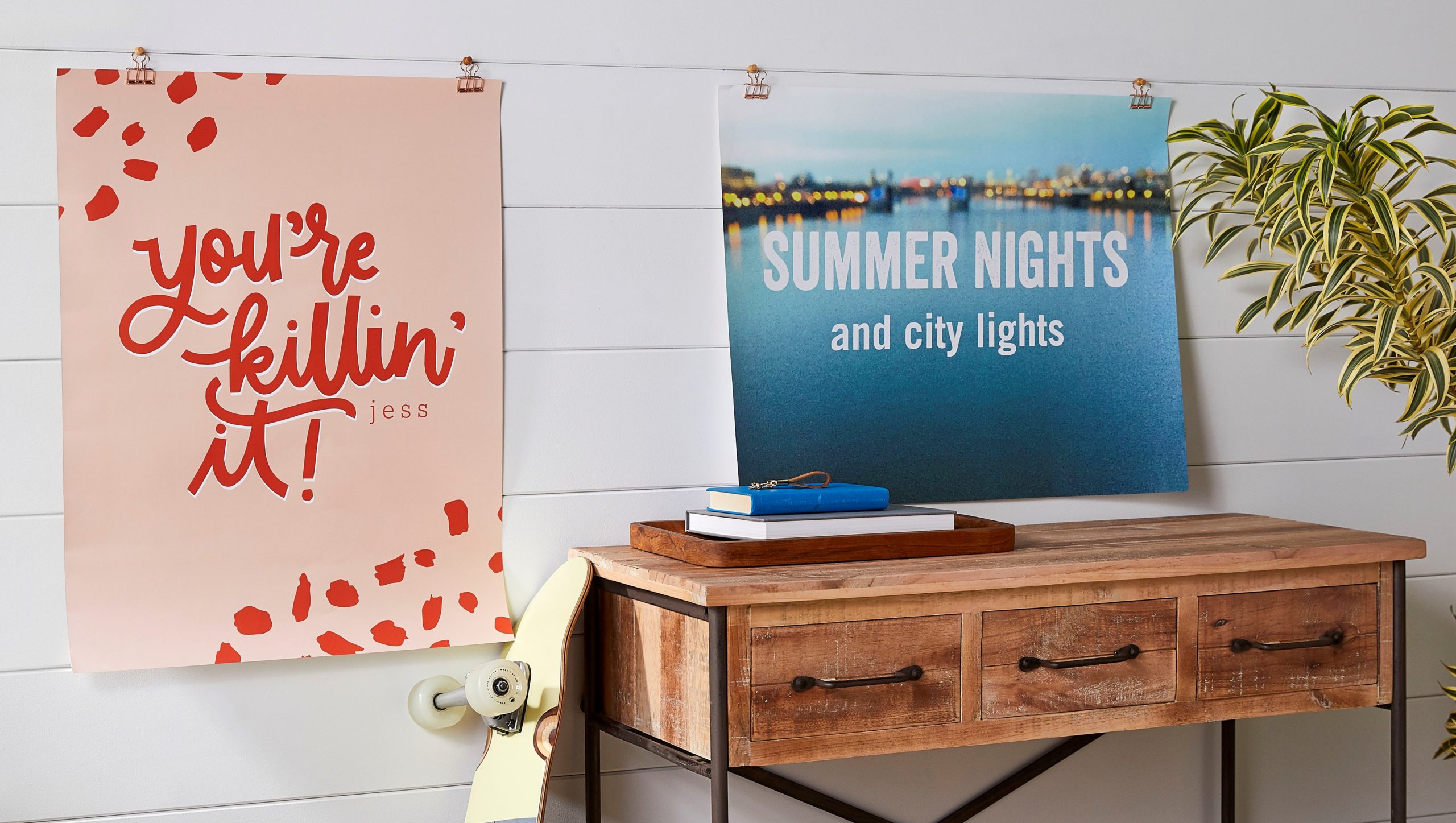 Premium posters with different colors layouts and formats