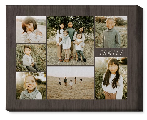 Canvas print with family picture in a vertical layout