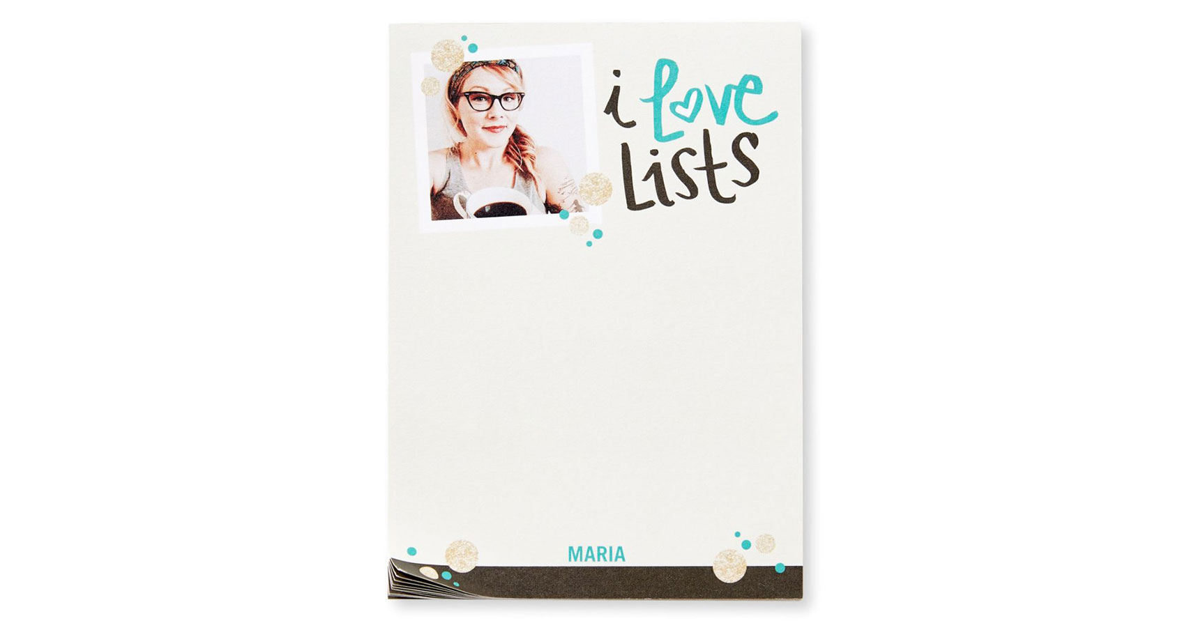 I love lists personalize notepad that is perfect for any person