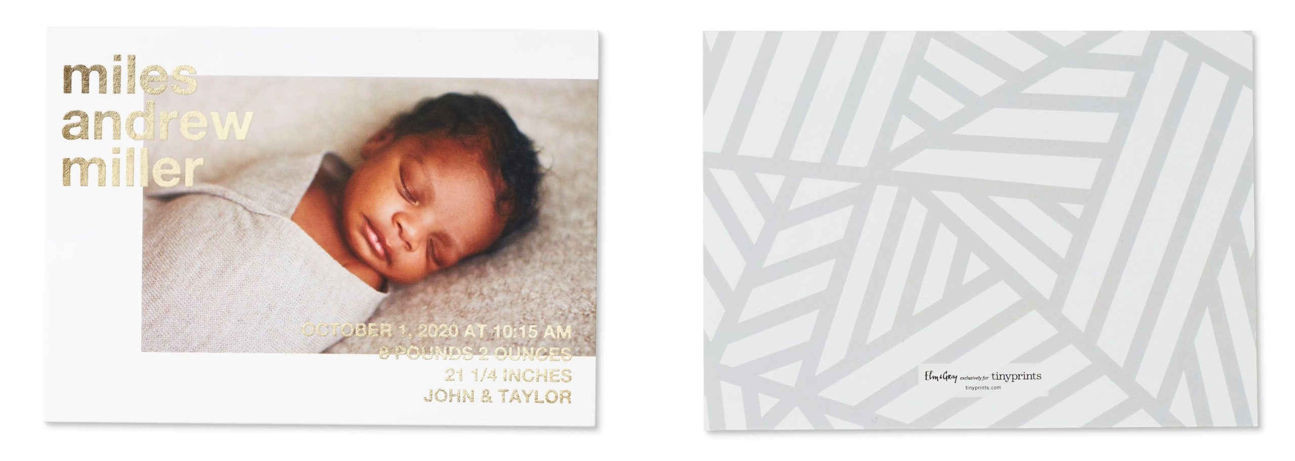 Birth announcement cards for new born baby