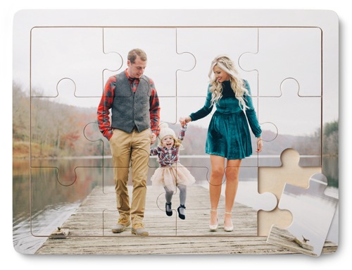 photo gallery toddler puzzle with wooden tray and wooden pieces
