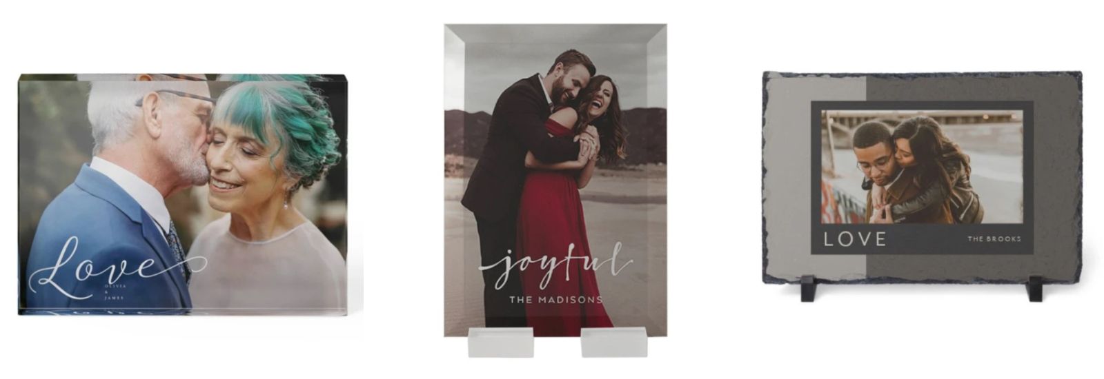 wedding tabletop photo frames