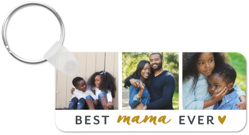 Best mama ever personalized keychain featuring a couple and their son and daughter