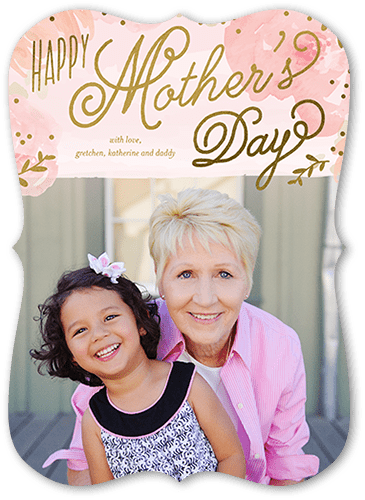 Lovely details mother's day card with grandma and granddaughter on the front