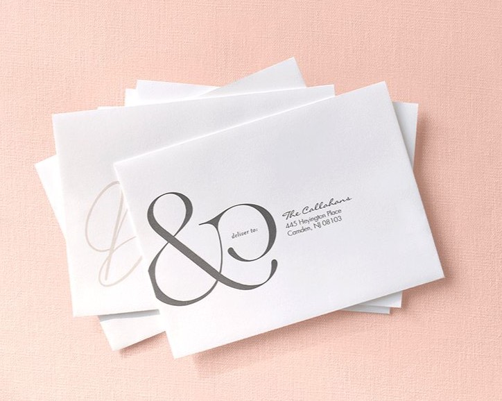 an addressed envelope for wedding invitations