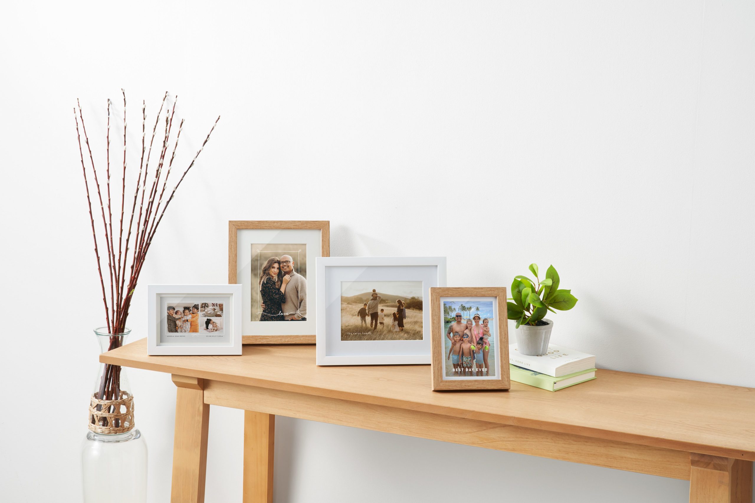 Group of tabletop photo prints