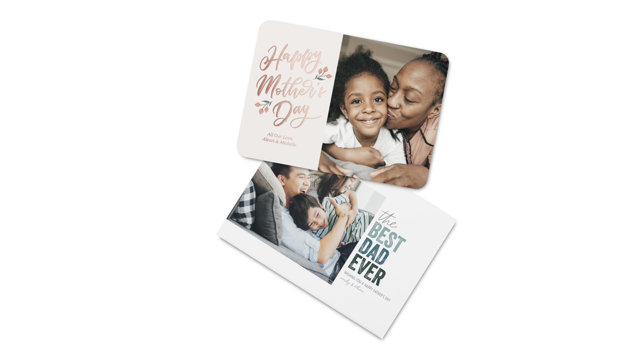 Happy Mothers day card and the best dad ever Fathers day card