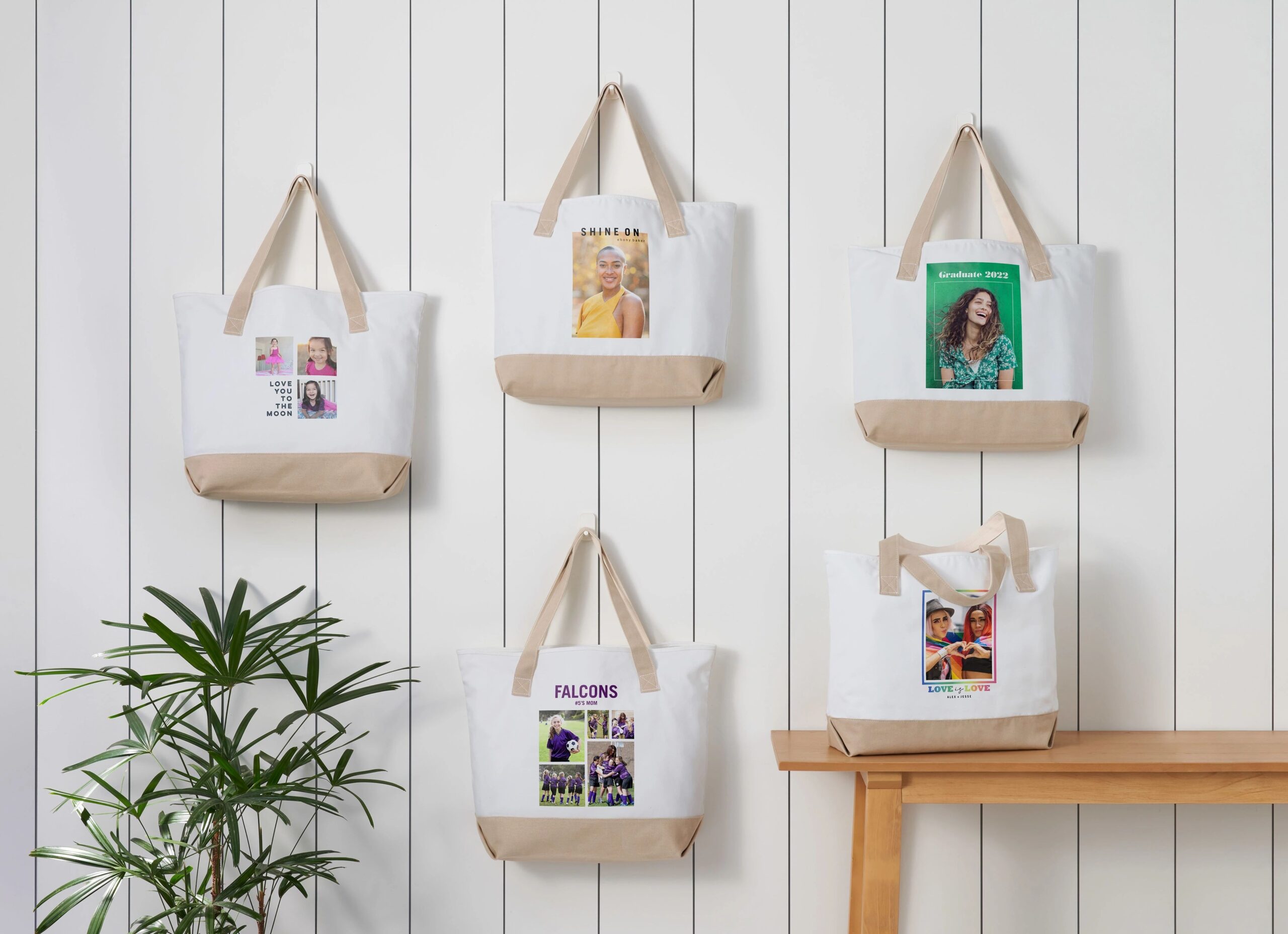 collection of tote bags for teacher appreciation gifts