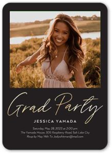 Example ideas for photo graduation party invitations