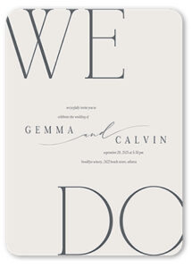 Example card for the best paper for wedding invitations