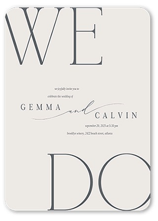 Example card for the best paper for wedding invitations