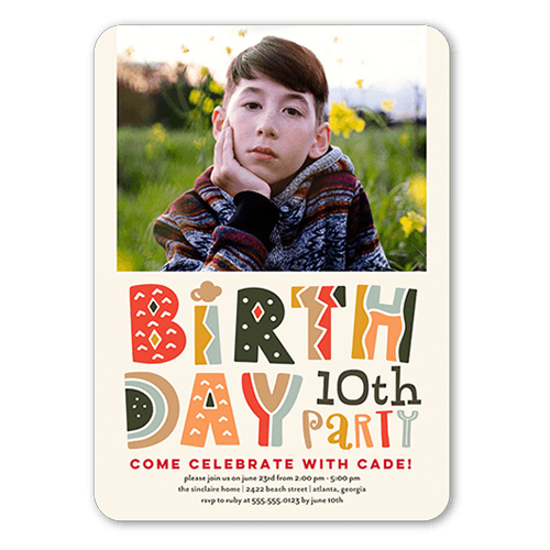 10th birthday invitation
