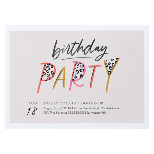 18th birthday invitation