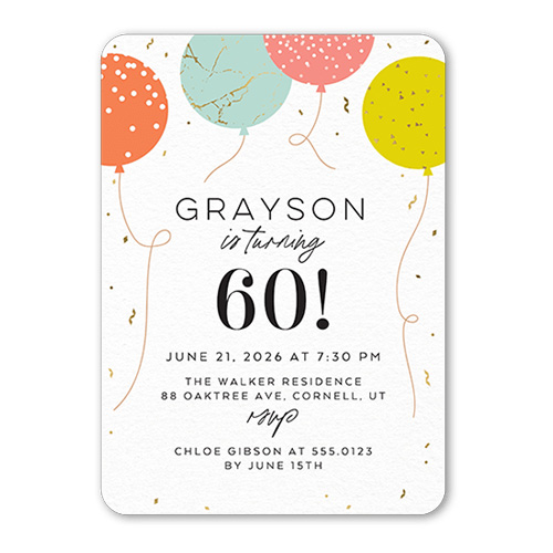 60th birthday invitation