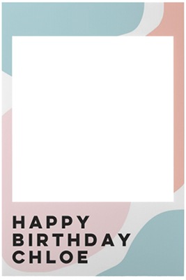 Personalized birthday party selfie frame.