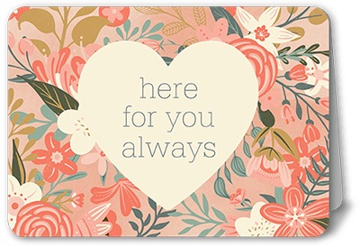 Here for you always personalized sympathy card.