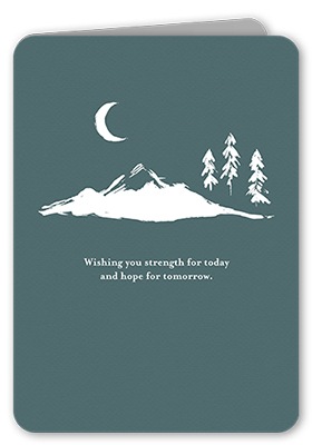 Wishing you strength custom sympathy card.