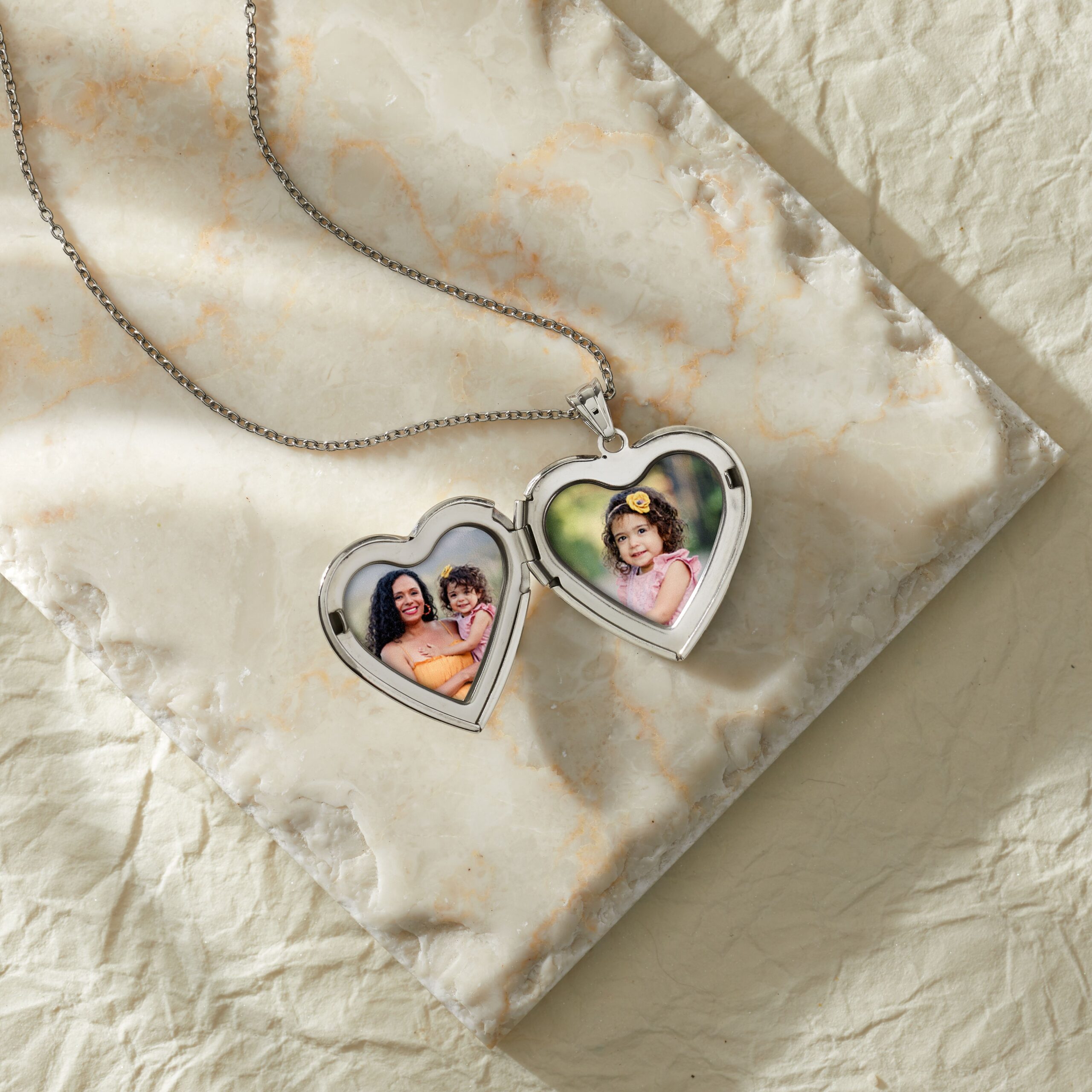 custom locket necklace with photos inside