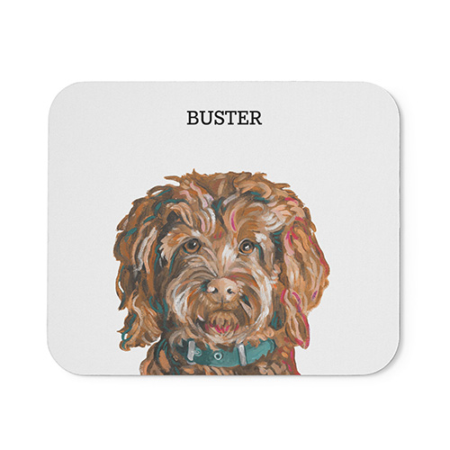 custom mouse pad with picture of a dog