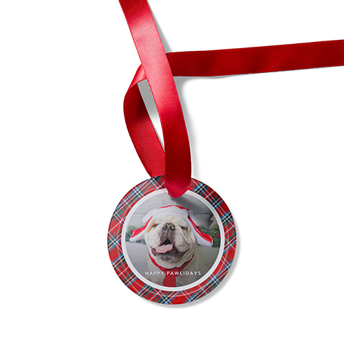 photo christmas ornament with picture of a dog