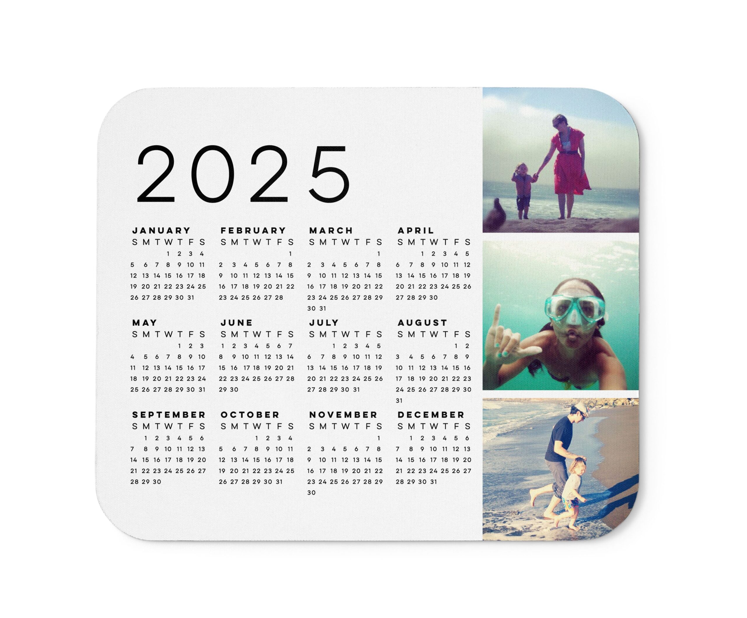 2025 mouse pad calendar