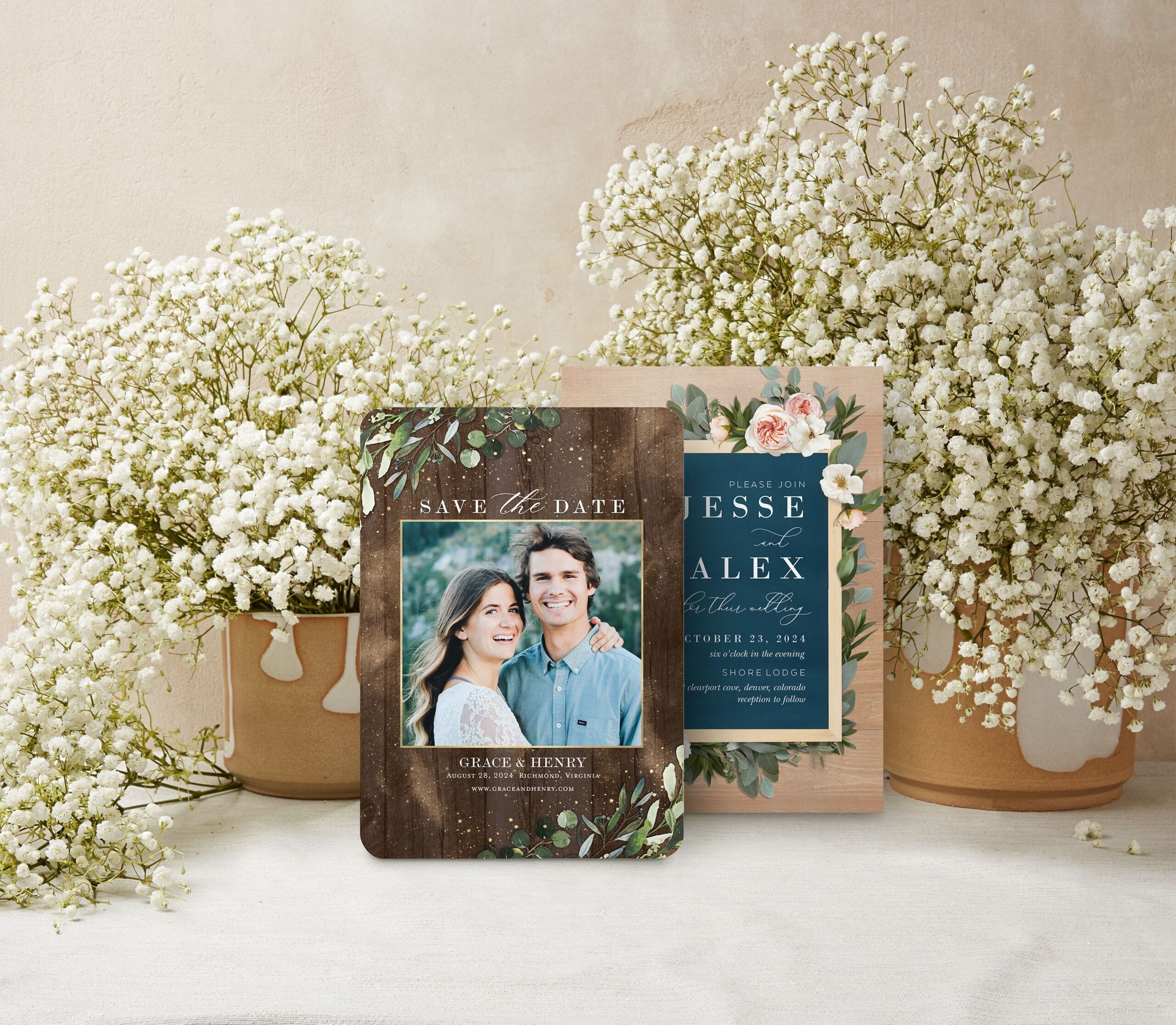 rustic wedding cards