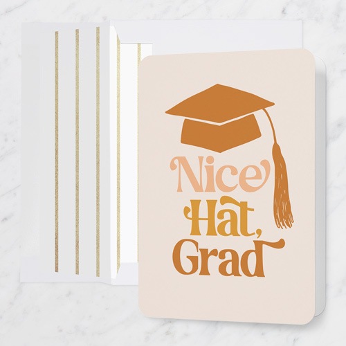 nice hat, grad graduation card
