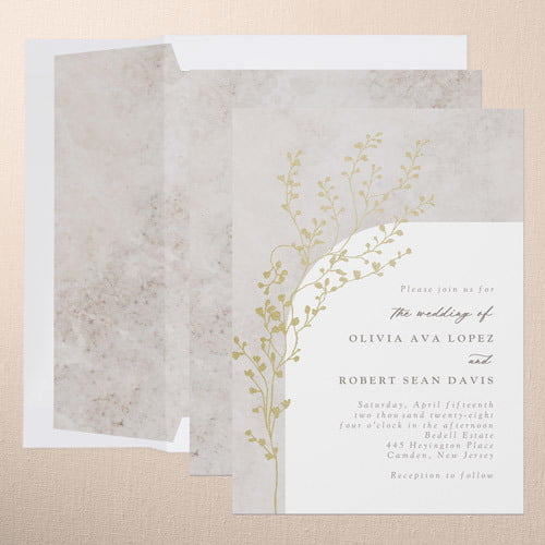 embellished wedding invitation