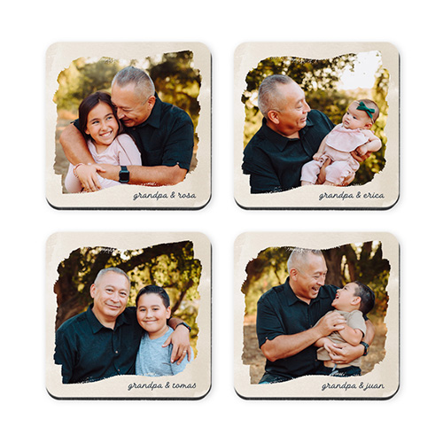 grandpa photo coasters