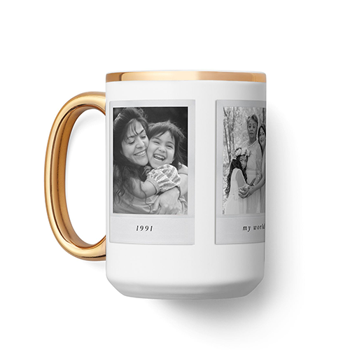 15oz mug with gold handle