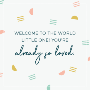 Quote above background image: \'Many congrats to the new parents-to-be! Wishing you a lifetime of happiness with your new baby. \'