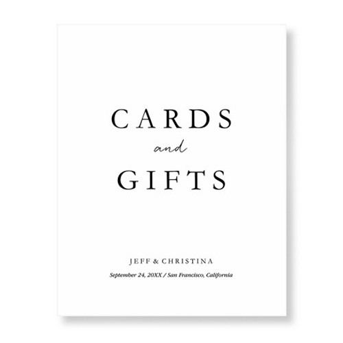 wedding sign for cards and gifts