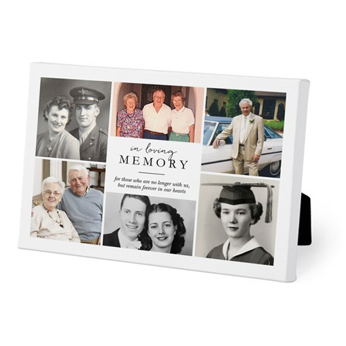 memorial easel back canvas in loving memory sign